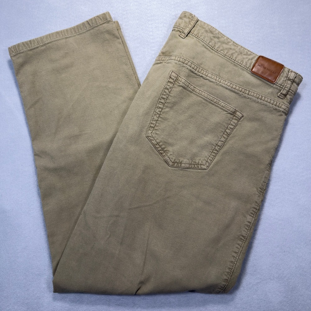 Peter Millar Corduroy Pants Mens 40 (41 1/2") X 27 Superior Soft Stretch Khaki